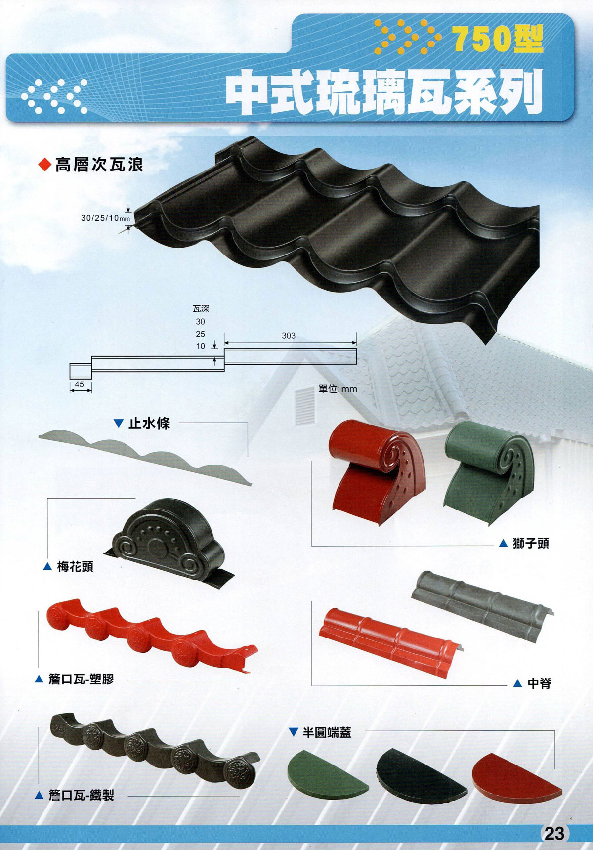 750型 中式琉璃瓦系列